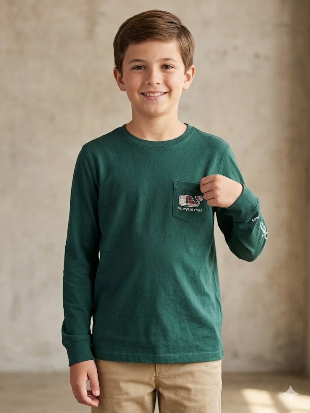 Vineyard Vines boys' long-sleeve pocket t-shirt